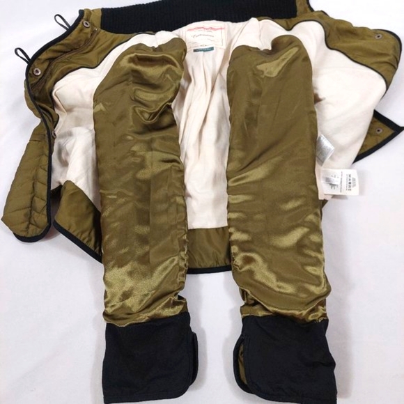 Anthropologie Cartonnier Olive Quilted Light Puffer Zip Snap Jacket - Picture 10 of 13